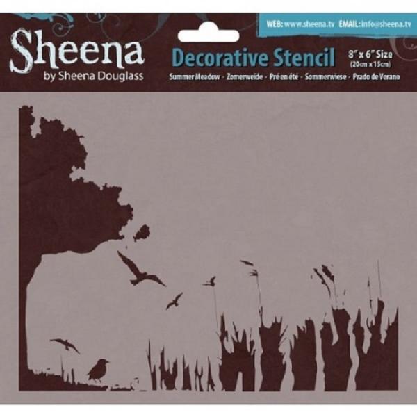 Sheena Douglass Decorative 8x6 Stencil Summer Meadow