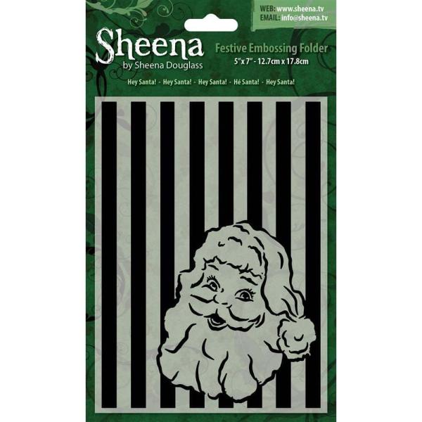 Sheena Douglass Embossing Folder Hey Santa!