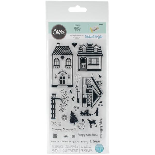 Sizzix Clear Stamps Happy Home