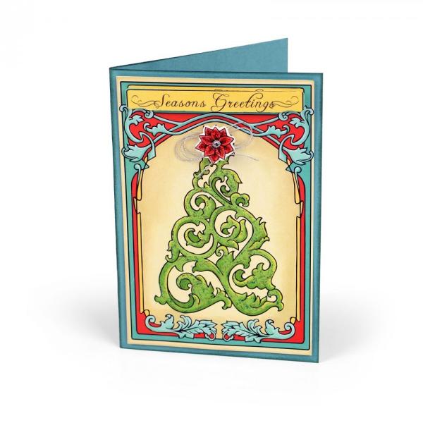 Sizzix Coloring Cards Christmas In Color