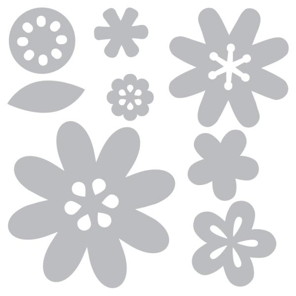 Sizzix Thinlits Die Set 11PK Flower Layers & Leaf