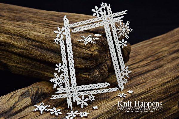 SnipArt Chipboard Corners with Snowflakes #24896