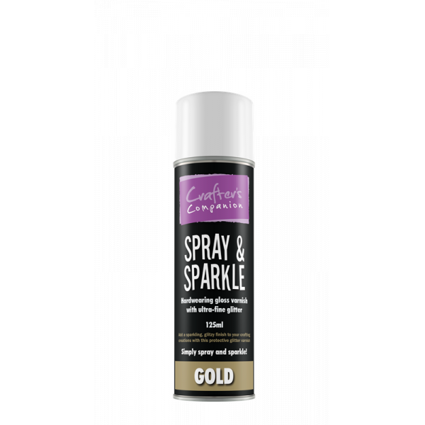 Spray and Sparkle Gold Glitter Varnish by Crafter's Companion