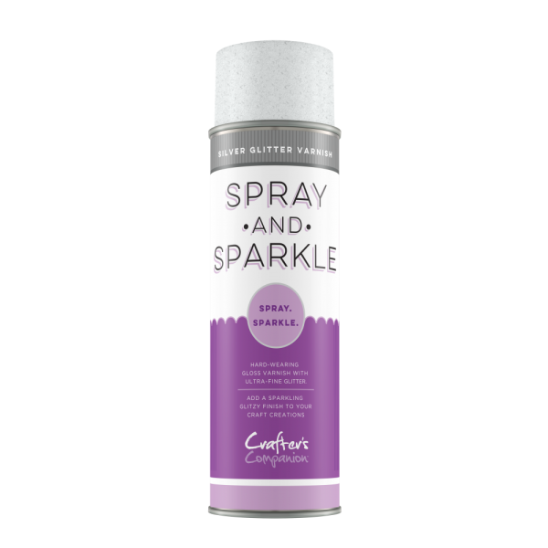 Spray and Sparkle Silver Glitter Varnish by Crafter's Companion