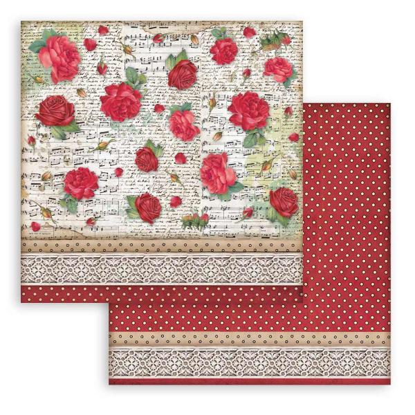 Stamperia 12x12 Paper Set Desire Pattern With Roses #SBB892