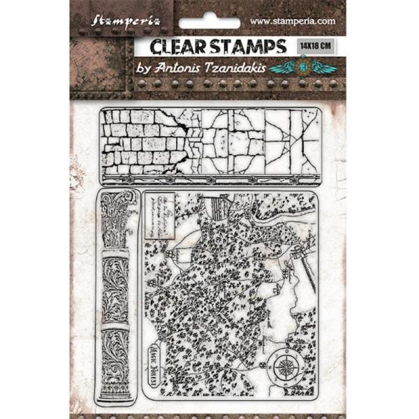 Stamperia Clear Stamp Magic Forest Bricks #WTK171