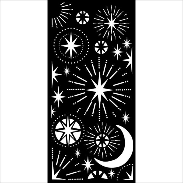 Stamperia Stencil Christmas Stars and Moon KSTDL86