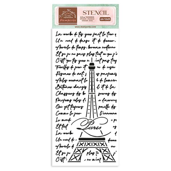 Stamperia Stencil Create Happiness Oh La La Tour Eiffel KSTDL80