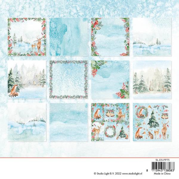 Studio Light 8x8 Inch Paper Pad Christmas Essentials #75