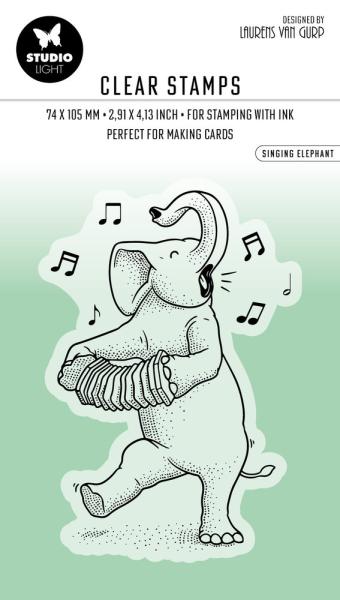 Studio Light Clear Stamps Singing Elephant by Laurens #409