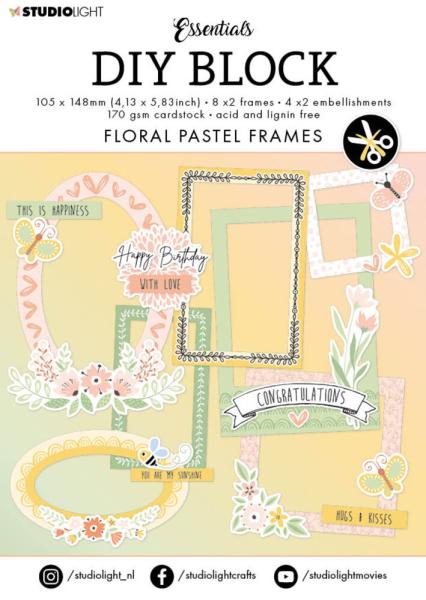 Studio Light Floral Pastel Frames DIY Block #65