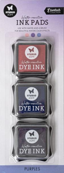 Studio Light Ink Pads Water-Reactive Purples 3 pcs