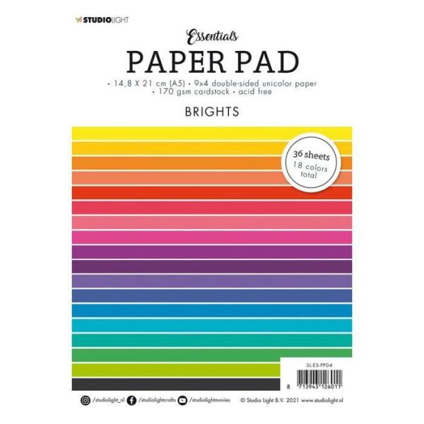 Studio Light A5 Mixed Media Paper Pad Essential Brights 04