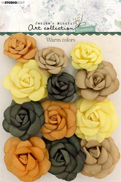 Studio Light Warm Colors Essentials Paper Flowers #04