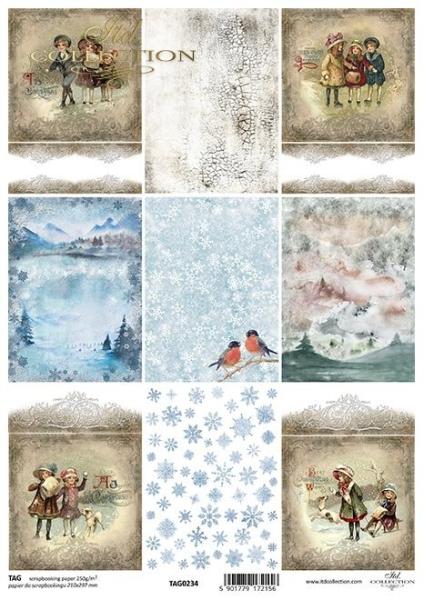 TAG0234 ITD Collection A4 Scrapbooking Paper Christmas Time