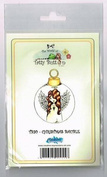 Tatty Button - Christmas Bauble Clingstempel