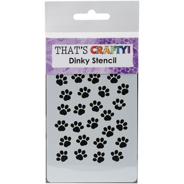 That's Crafty Dinky Stencil Paw Prints #070