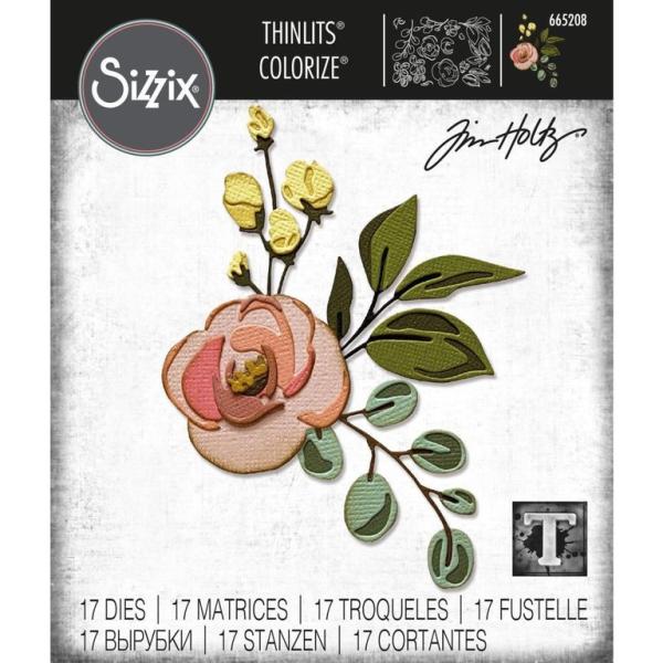 Tim Holtz Thinlits Colorize Dies 17Pk Bloom #665208