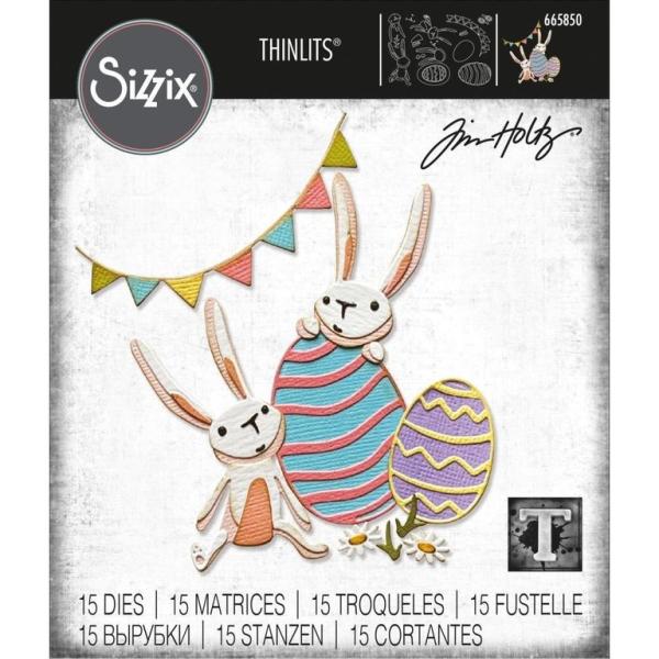Tim Holtz Thinlits Dies 15Pk Bunny Games #665850