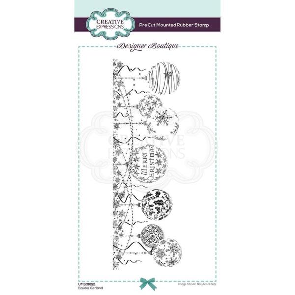 Creative Expressions DL Rubber Stamps Bauble Garland #021