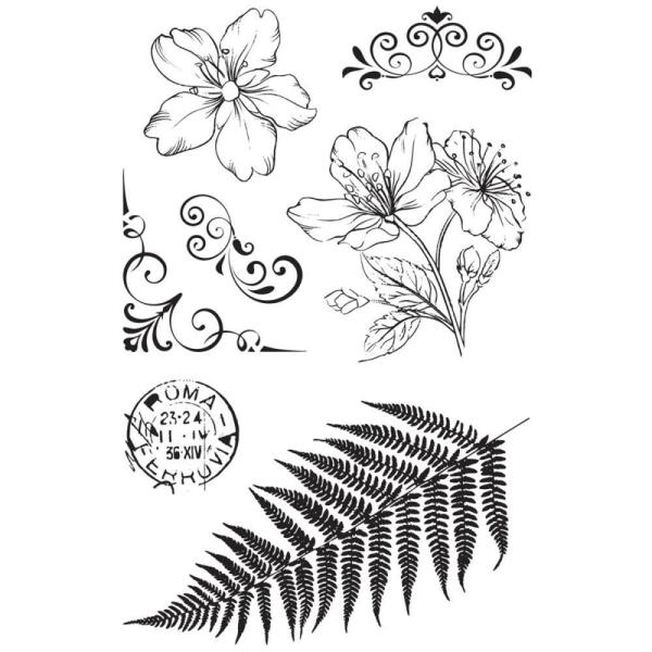 Ultimate Crafts Stamp Fern, Flowers & Flourishes