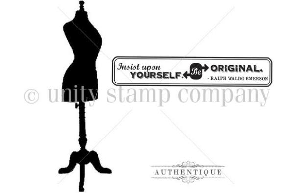 Unity Stamp Co Cling Stamp Be Original Dress Form
