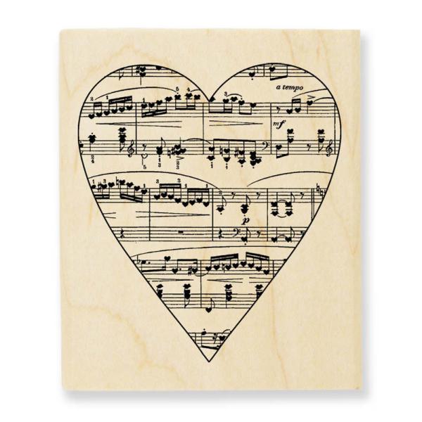 Heart with music notes