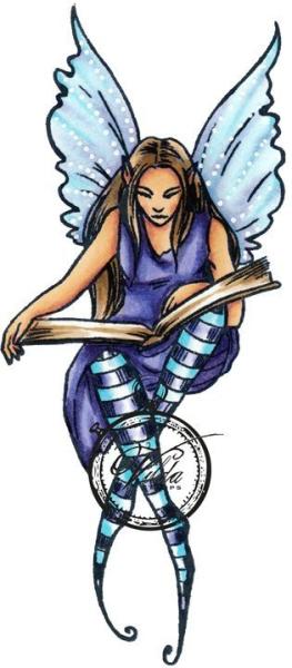 Vilda Stamps Reading Fairy