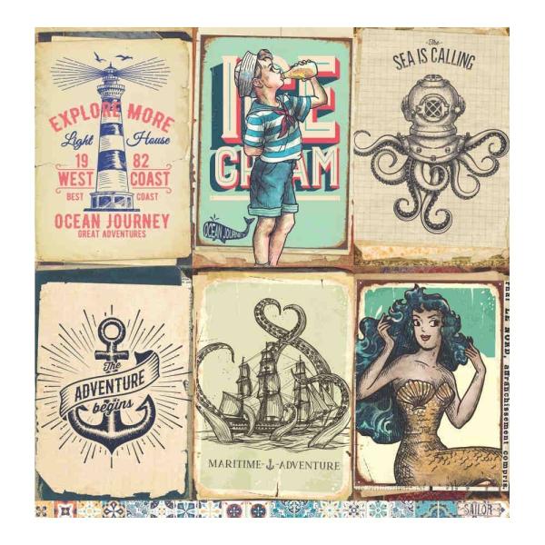 Vintage Odyssey 12x12 Paper Set Sailor