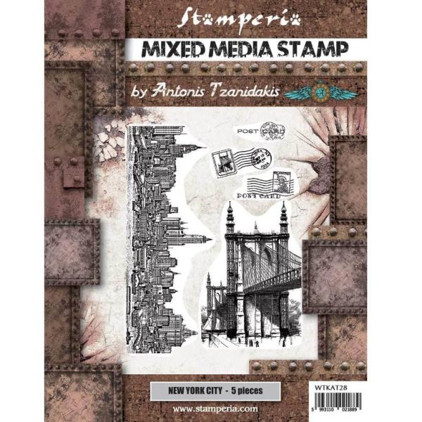 Stamperia Rubber Stamp New York City WTKAT28