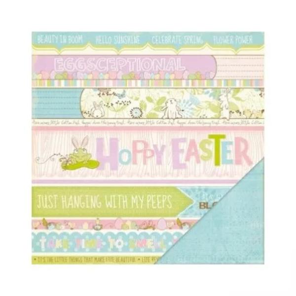 SALE We R Memory Keepers 12x12 Paper Sheet Cotton Tail Easter Titles