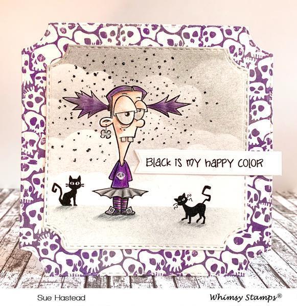 Whimsy Clear Stamps Set Goth Girl