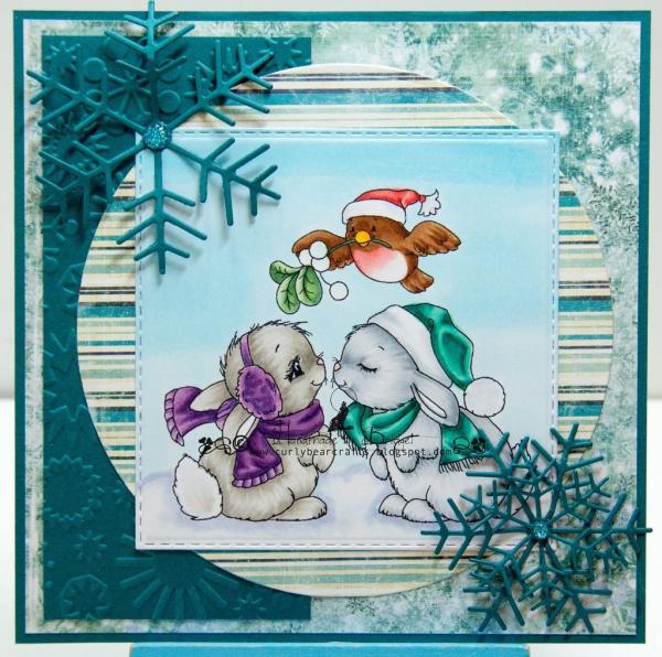Whimsy Stamps Christmas Bunny Kisses