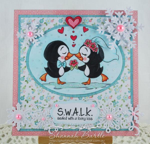 Whimsy Stamps Kissing Penguins