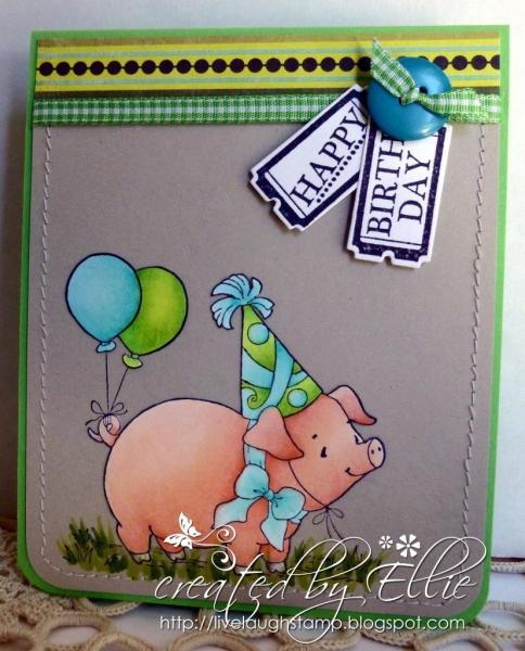 Whimsy Stamps Party Pig