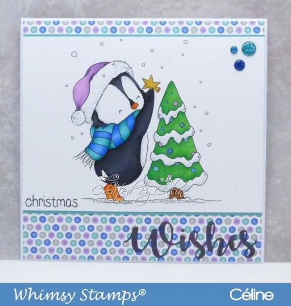 Whimsy Stamps Penguin with Star