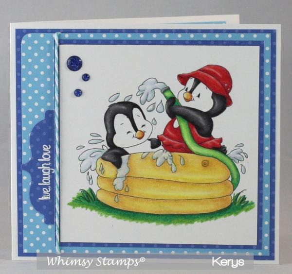 Whimsy Stamps Penguins Pool Party