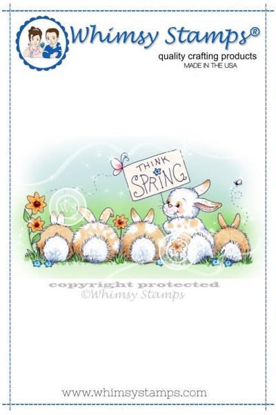 Whimsy Stamps Think Spring Bunnies