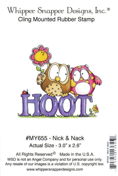 Whipper Snapper Designs Cling Stamp Nick & Nack #MY655
