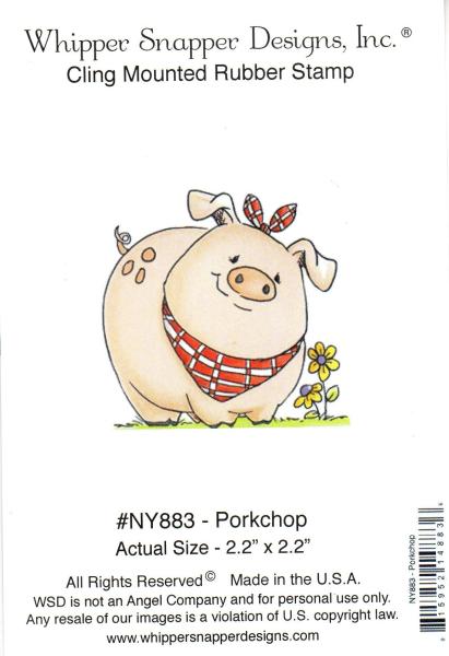 Whipper Snapper Designs Cling Stamp Porkchop #NY883
