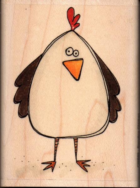 Whipper Snapper Wood Stamp Standing Chicken CW689
