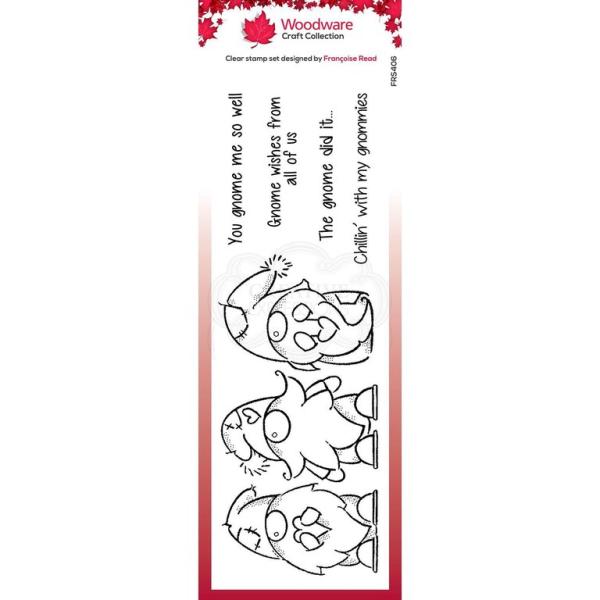 Woodware Clear Magic Stamp Three Gnomes FRS406