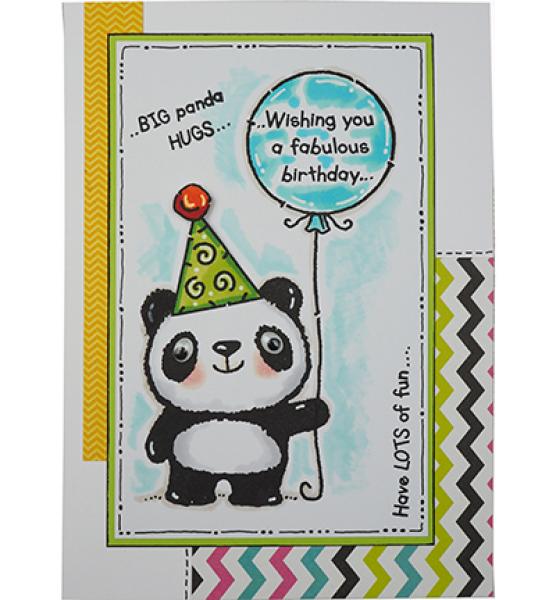 Woodware Clear Stamp Panda Birthday FRS700