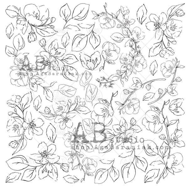 AB Studio Die-cuts Ephemera Pure Flowers