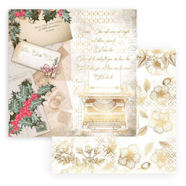 Stamperia 12x12 Paper Pad Romantic Christmas #SBBL96