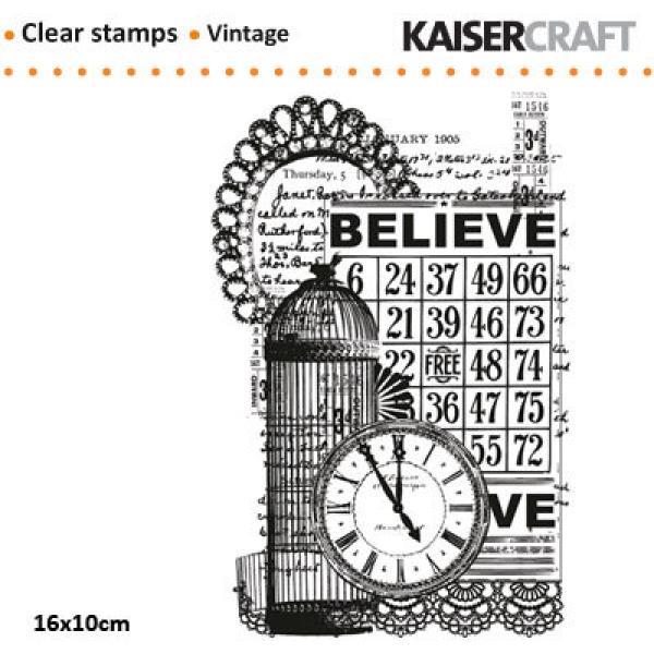 Kaisercraft Clear Stamp Vintage Believe