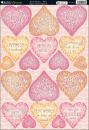 Kanban Die-Cut Punch-Out Hearts Pink #9853