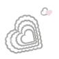 Preview: Sizzix Framelits Die Set 5PK Scallop Hearts