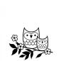 Preview: Darice Embossing Folder Owls on a Twig  #1219-126