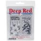 Preview: Deep Red Cling Stamp Holly & Poinsettia Tickets